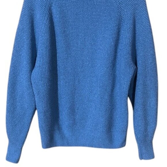 GAP Blue Shaker Knit Sweater Raglan Sleeve Size Large - Picture 6 of 8